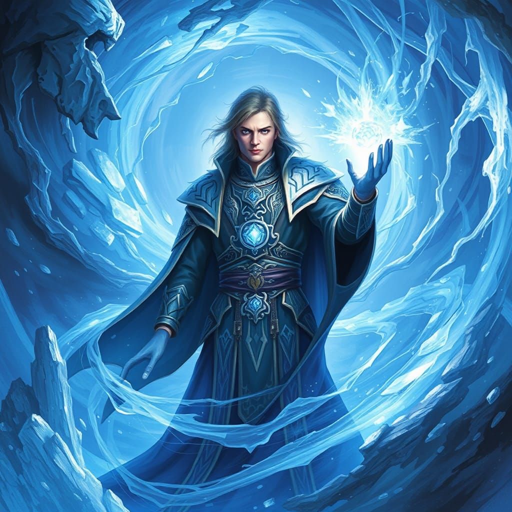 Jace Beleren: Mystical Mage Casting Mind Magic