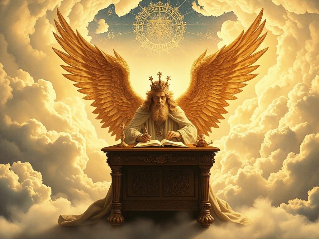 Metatron, the Heavenly Scribe in Mystical Light