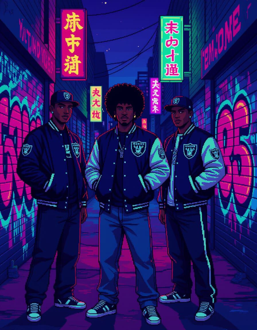 1990s West Coast Hip Hop Style Digital Art