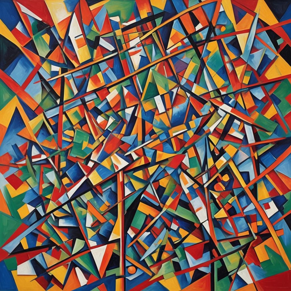 Geometric Fauvism: Lines and Shapes in Oil