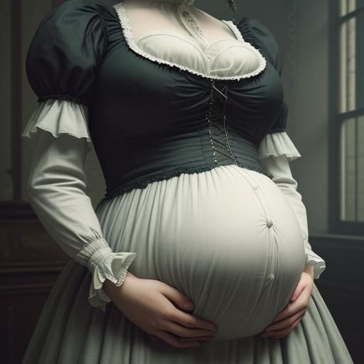 Victorian Era Pregnant Woman Portrait