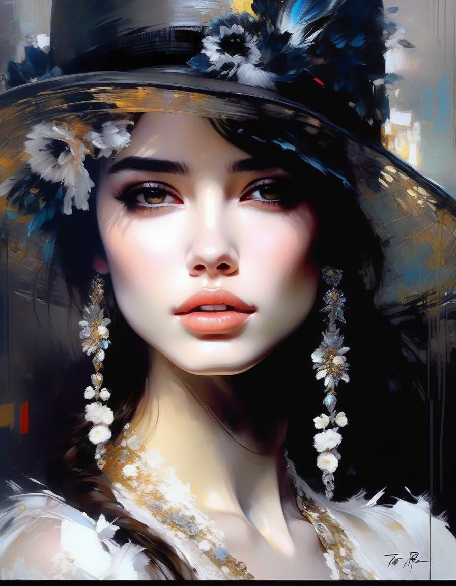 Brunette in Lace Dress with Moonlight Illumination