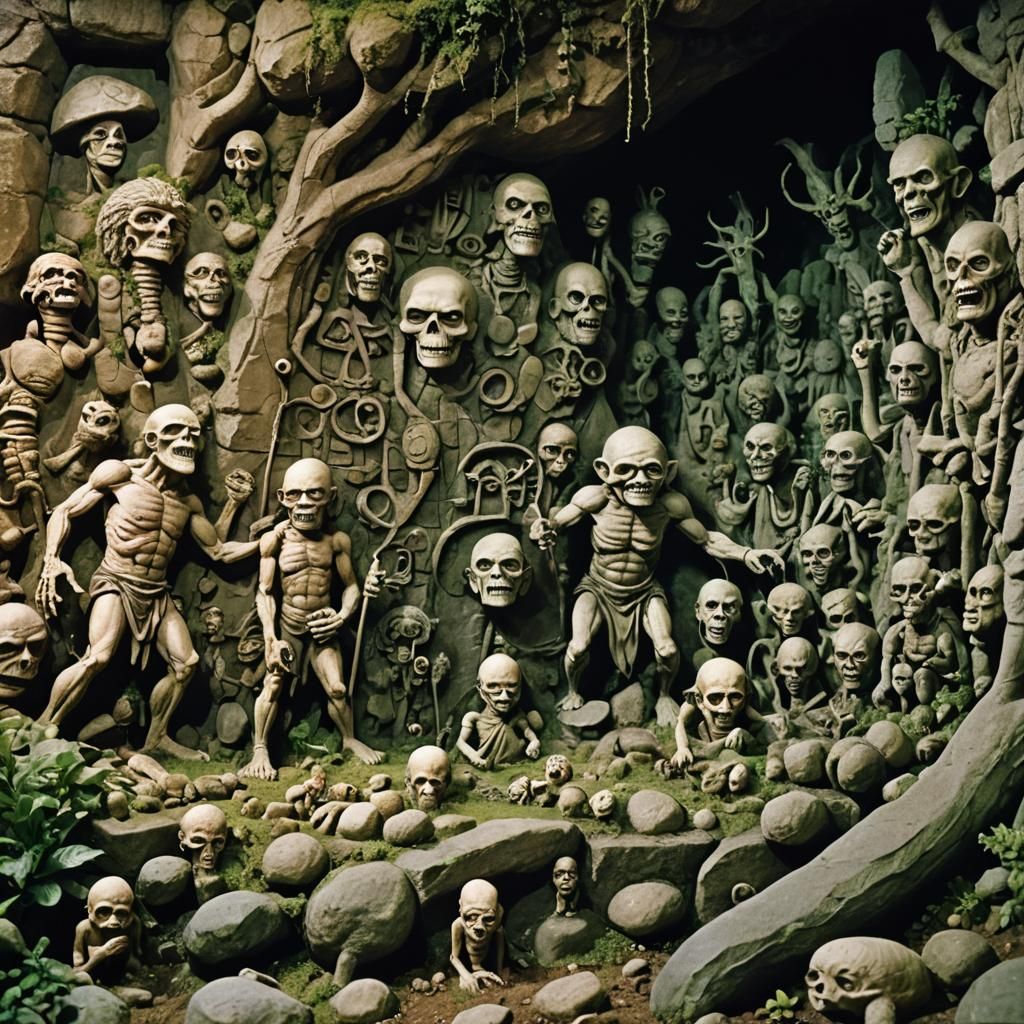 Eyeball Herb in Grotto Garden, 1970s Fantasy Film