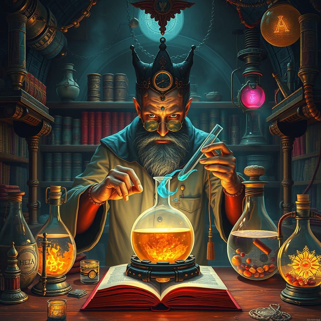 Alchemist Recreates Truth in Cyberpunk Laboratory