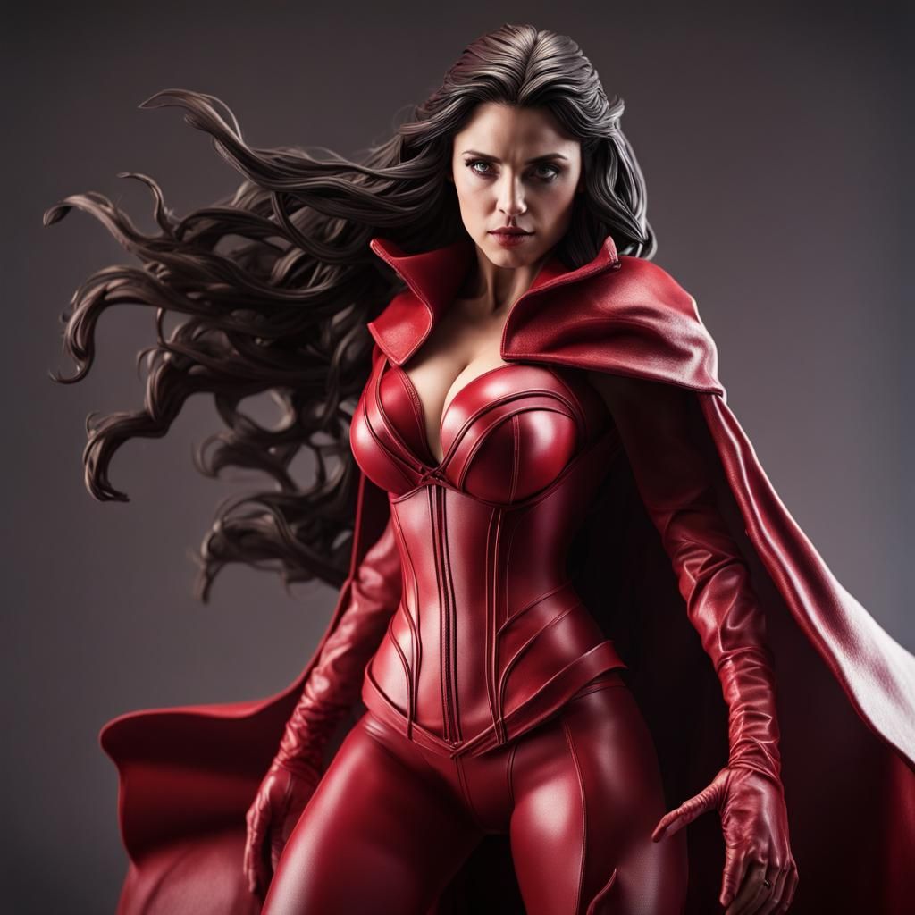 Marvel Scarlet Witch in Detailed 3D Render
