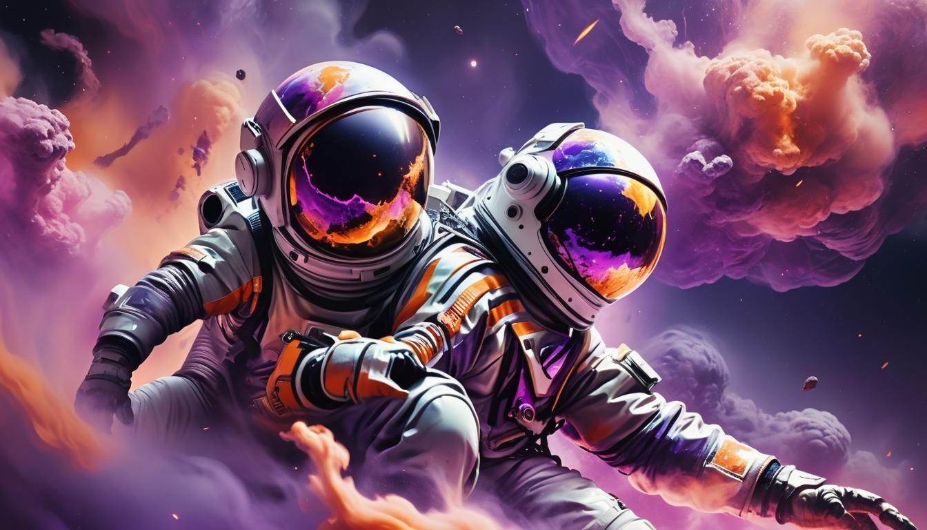 Dreamlike Surrealism: Astronaut in Apocalyptic Landscape