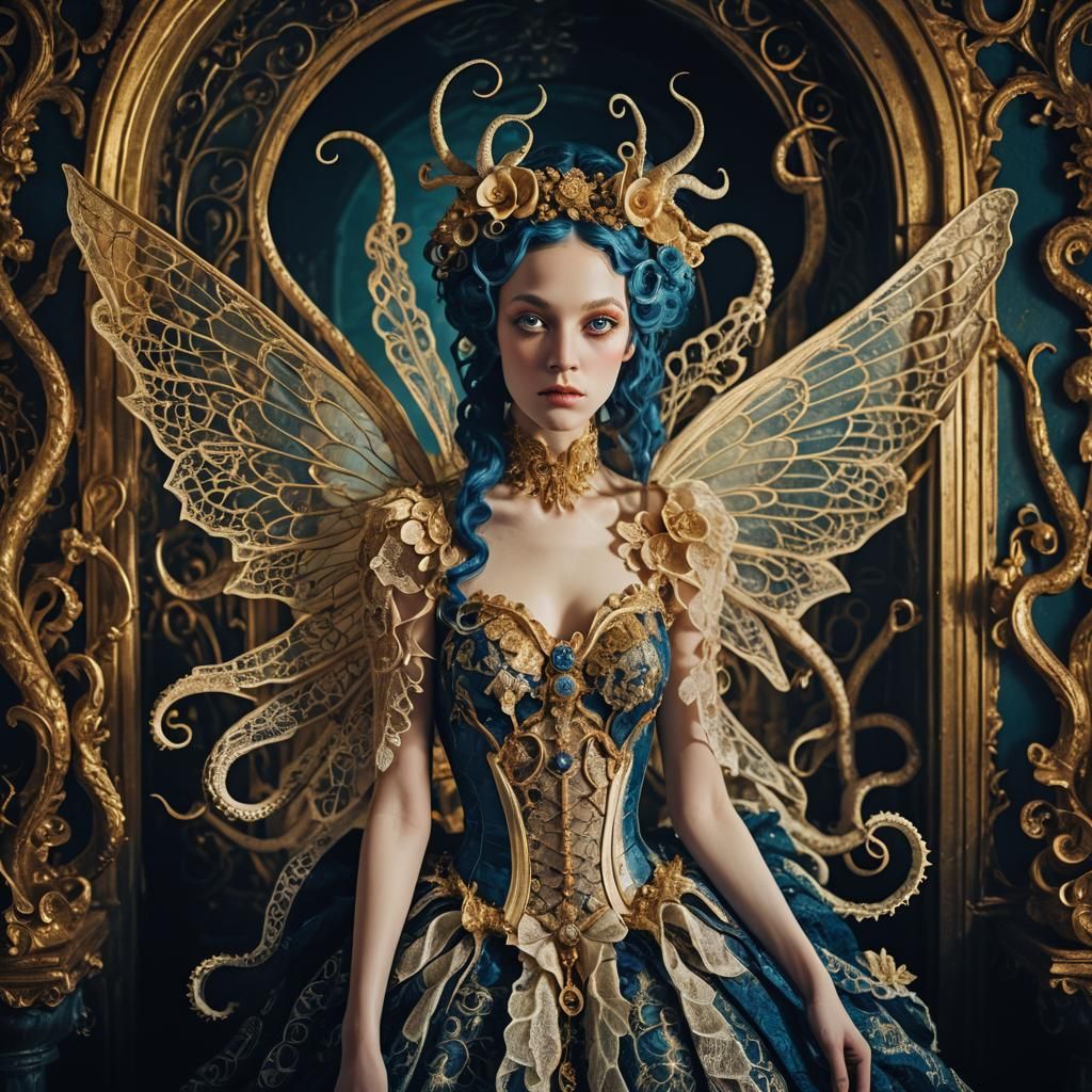 Lovecraftian Fairy in Rococo Surrealism Style