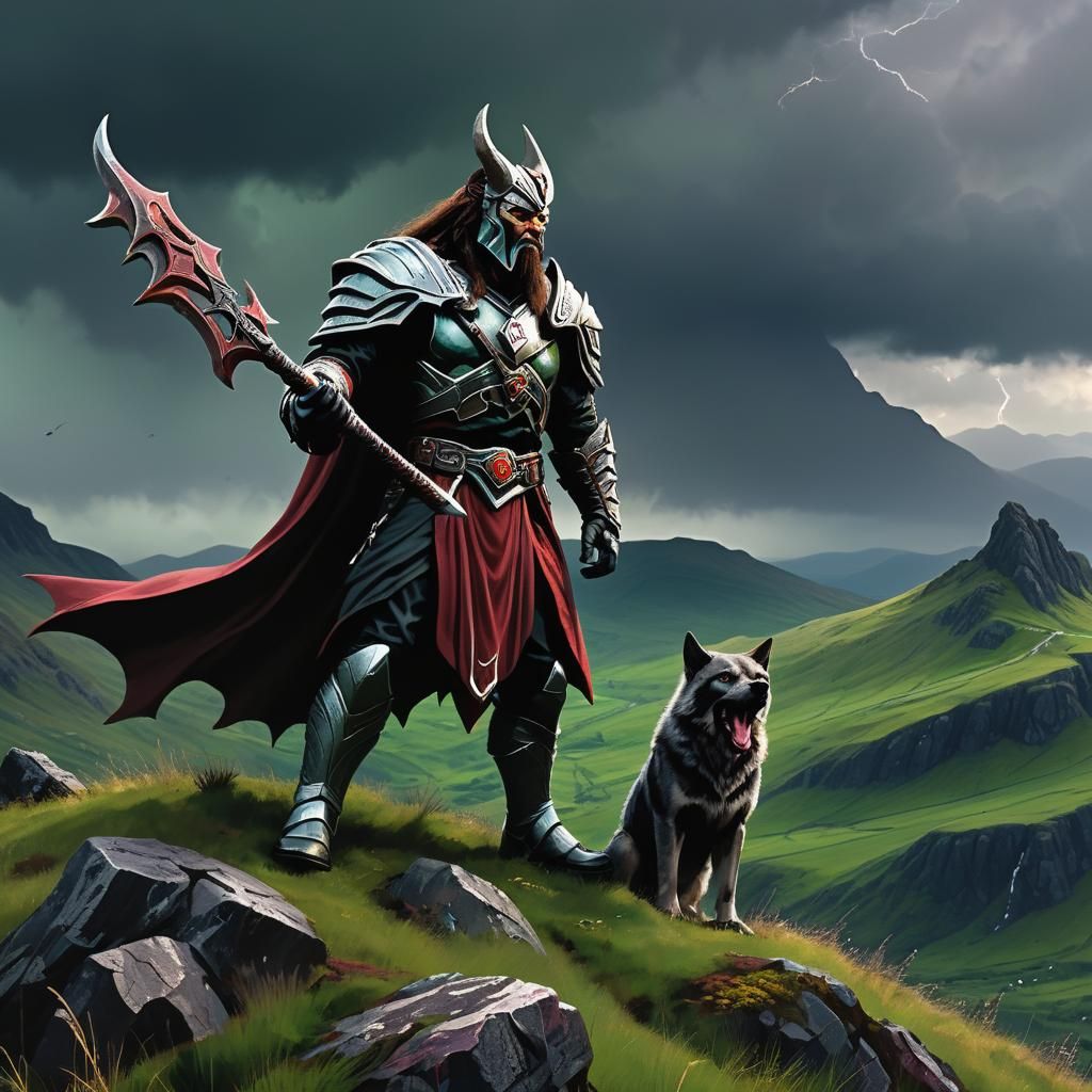 klingon warrior and wolf