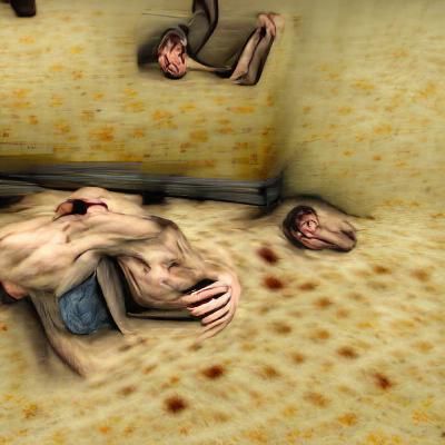 Hyperrealistic Image of Inhumanity and Horror