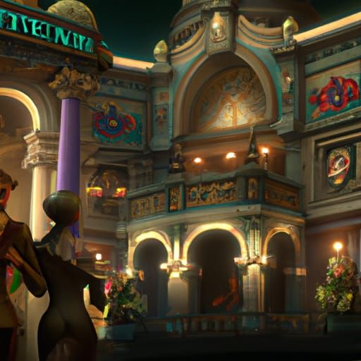 Dark Fantasy Casino, Hyperdetailed Digital Art