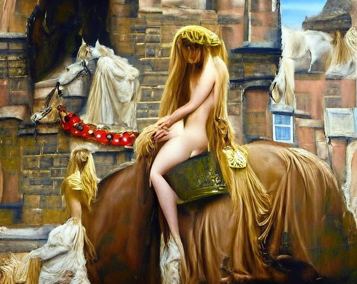 Lady Godiva Oil Painting