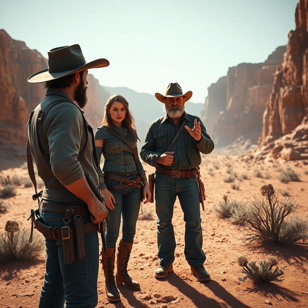 Cowboy Duo Embarks on Perilous Quest in Desert Canyon