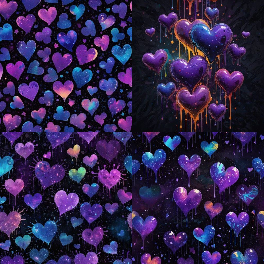 Iridescent Purple Holographic Cosmic Dreamscape