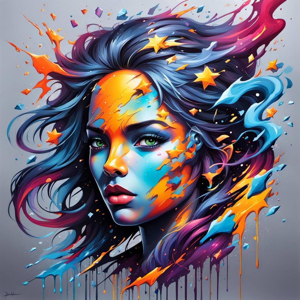 Velvet thunder fills the air
Stars like diamonds in her hair...