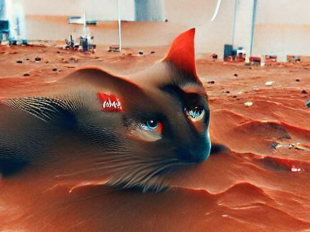Red Planet Mars in Black Space