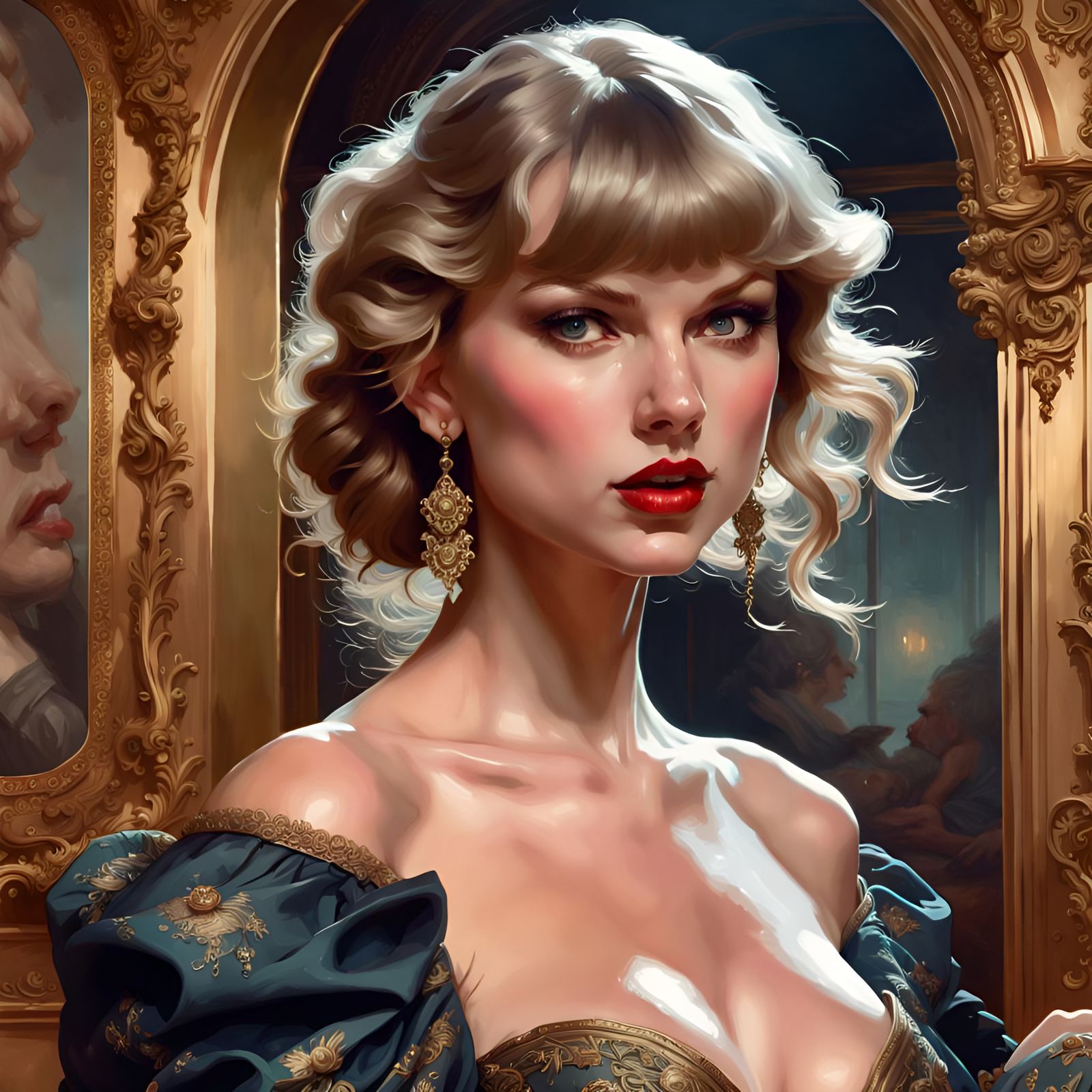 Taylor Swift Rococo Portrait in Space