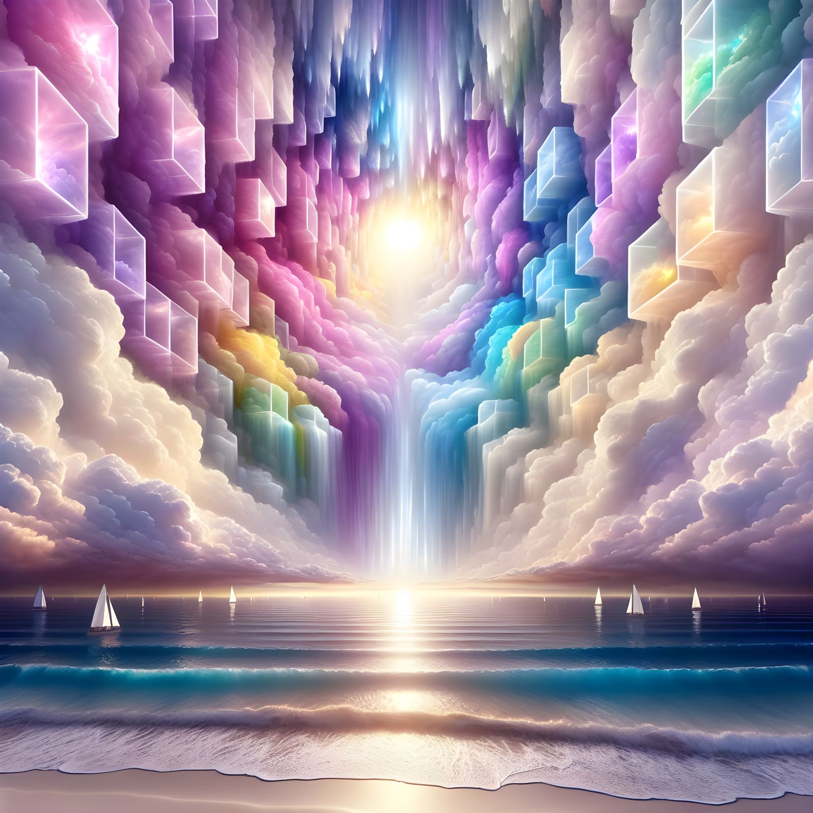 Celestial Ascension: Rainbow Bridge Descends to Earth