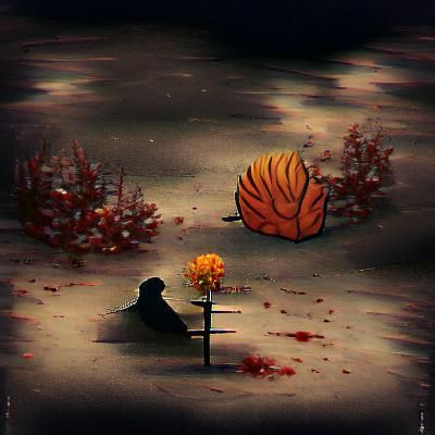 Solitary Figure in Autumnal Landscape