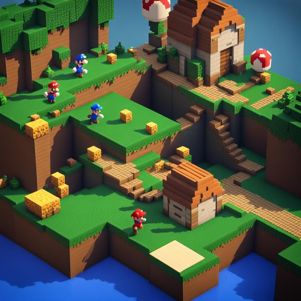 Minecraft Mario