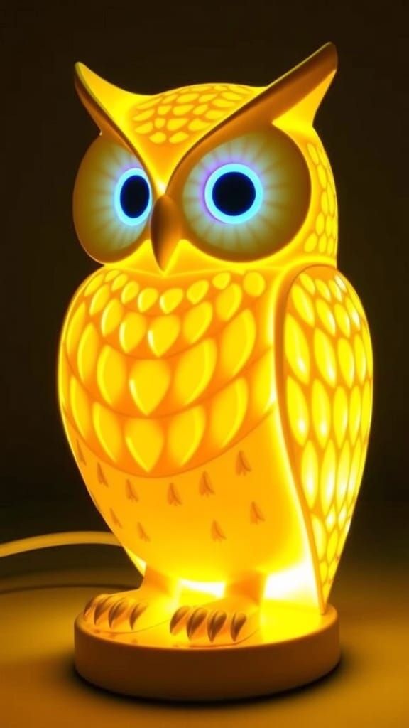 Modern Decorative Owl Desk Lamp with LED Illumination