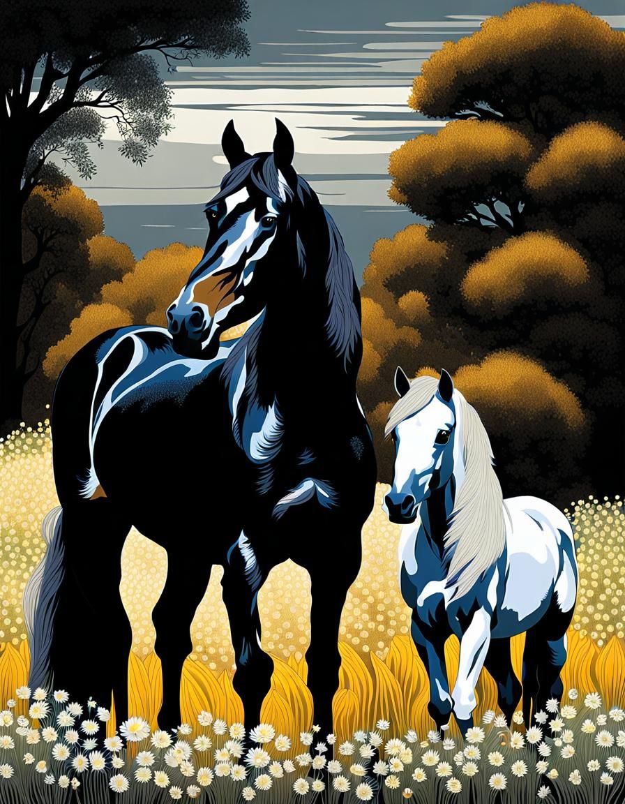 Arabian Horse and Pony: Victorian Illustration