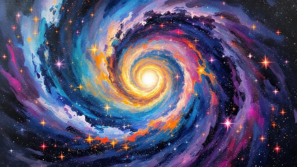 Psychedelic Star Cluster Fantasies Explored in Expressionist...