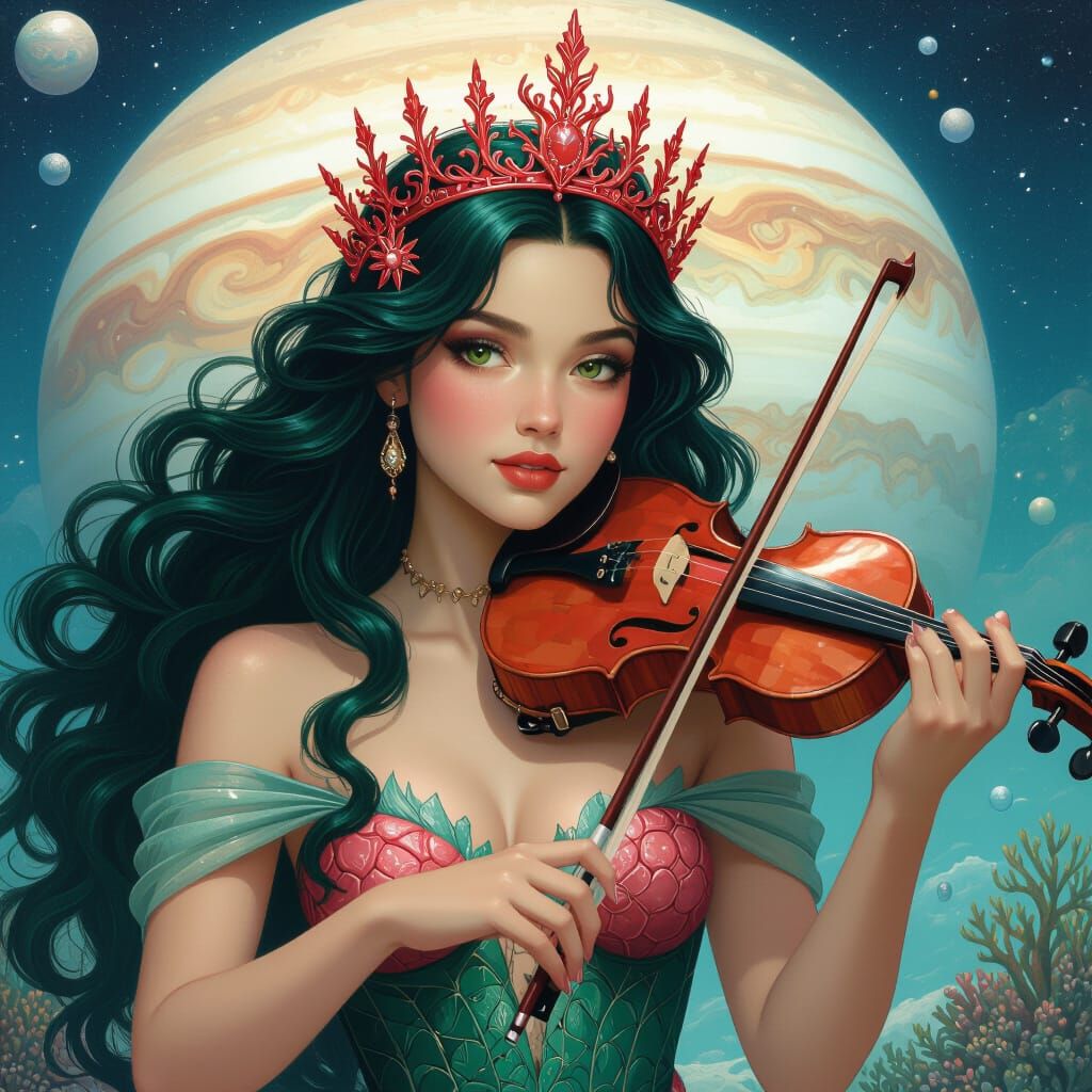 Mermaid Queen Salachia as Neptune's Goddess