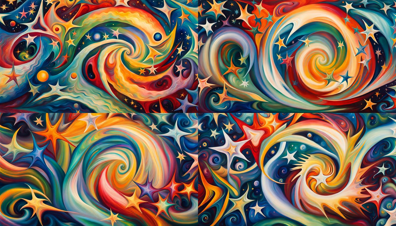 Iridescent Stars Formed from Cosmic Energy: Abstract Express...