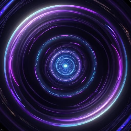 Glowing Helix in Geometric Abstract Style