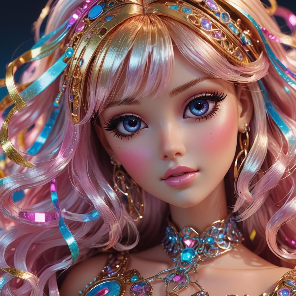 Obese Barbie Doll in 3D Anime Art