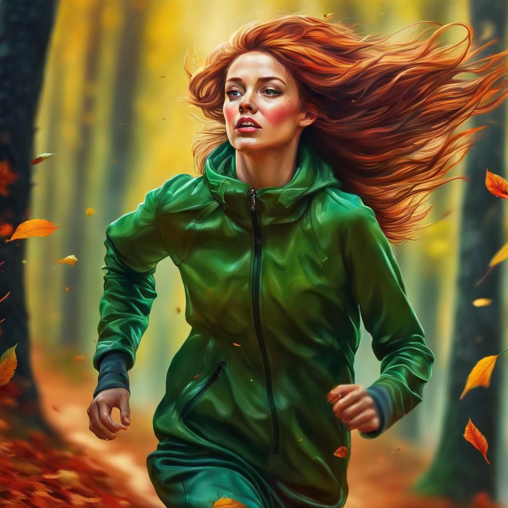 Girl in Autumn Forest as Splash Art