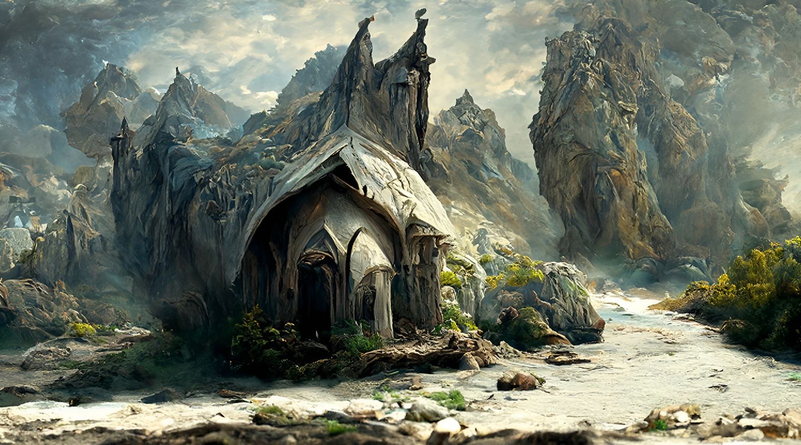 Gondor Life: Oil Painting in Digital Art Style