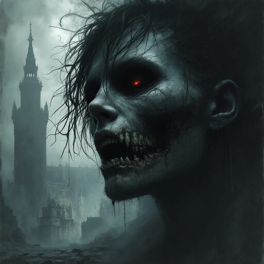 Dark Mind Trapped in Shadowy Mental Prison