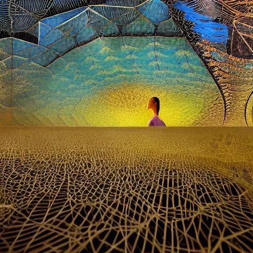 Dragonfly-Human Hybrid in Mycelium Network