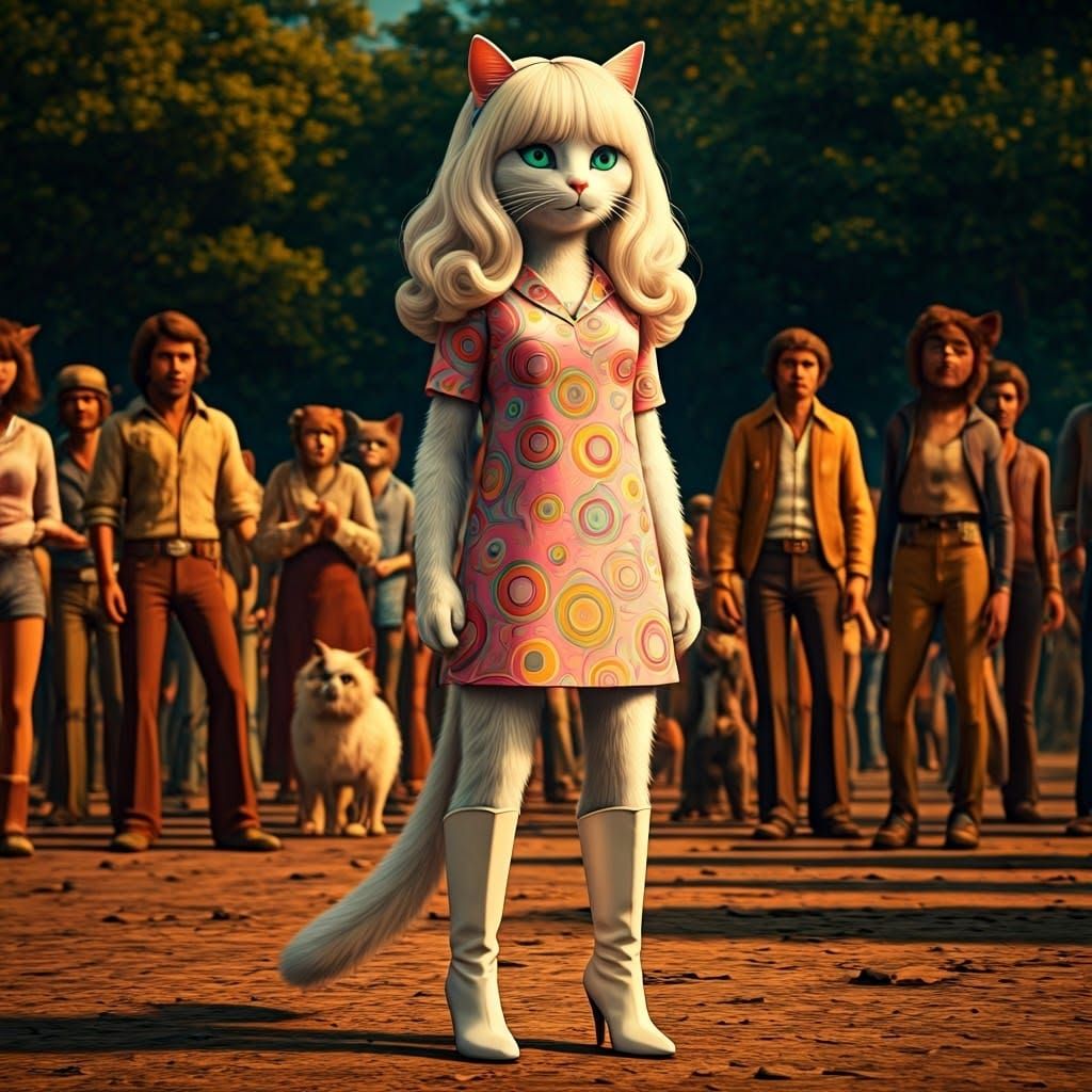 Mod Cats at Woodstock in Studio Trigger Style