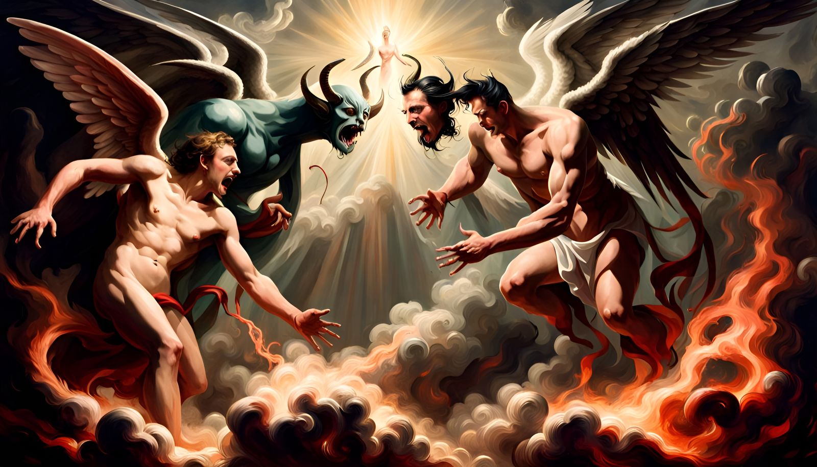 Epic Battle Between Demons, Angels, and God