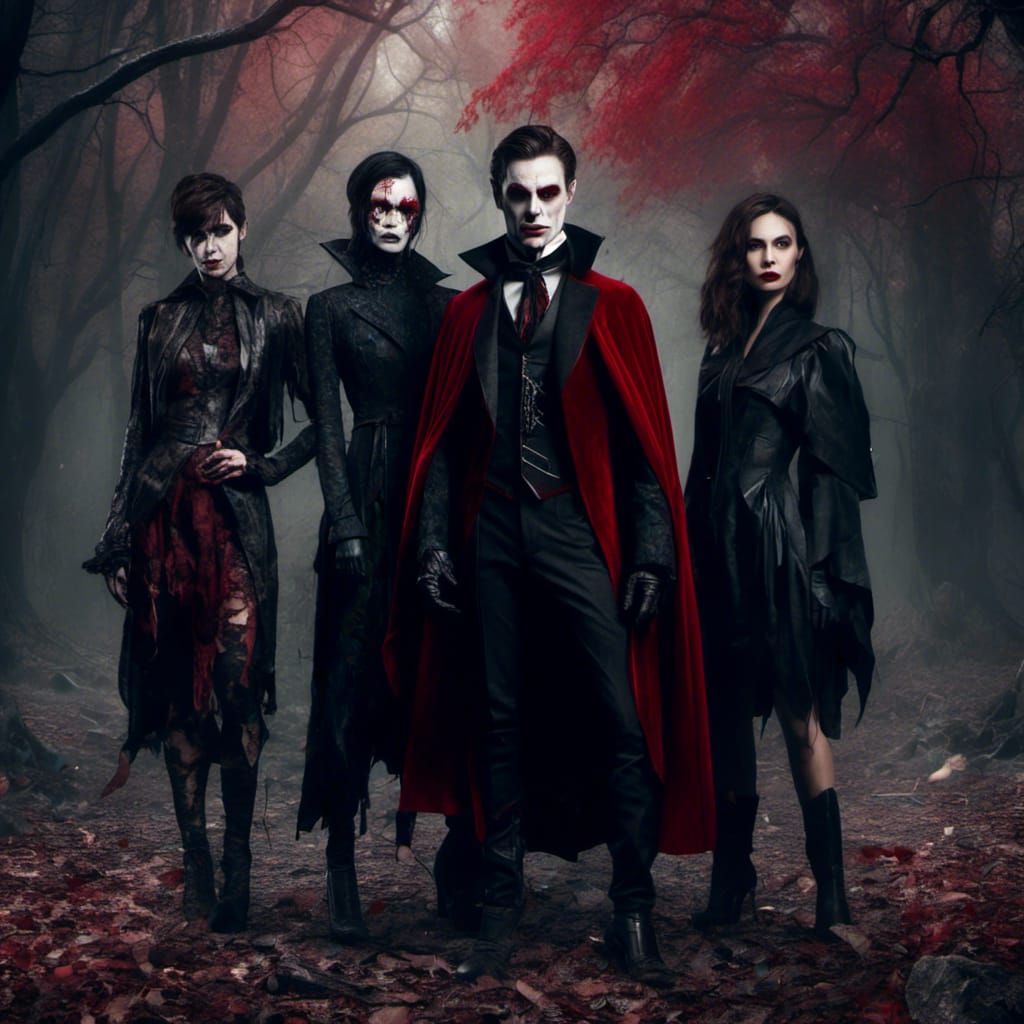 Vampires in Tuxedos and Capes: Cinematic Film Still