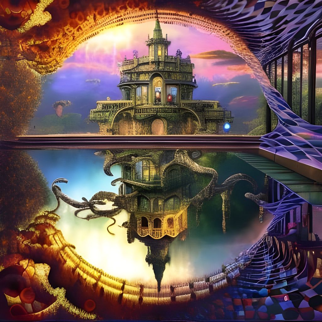 Hexagonal Fractal Glass Bridge Inspired by Escher