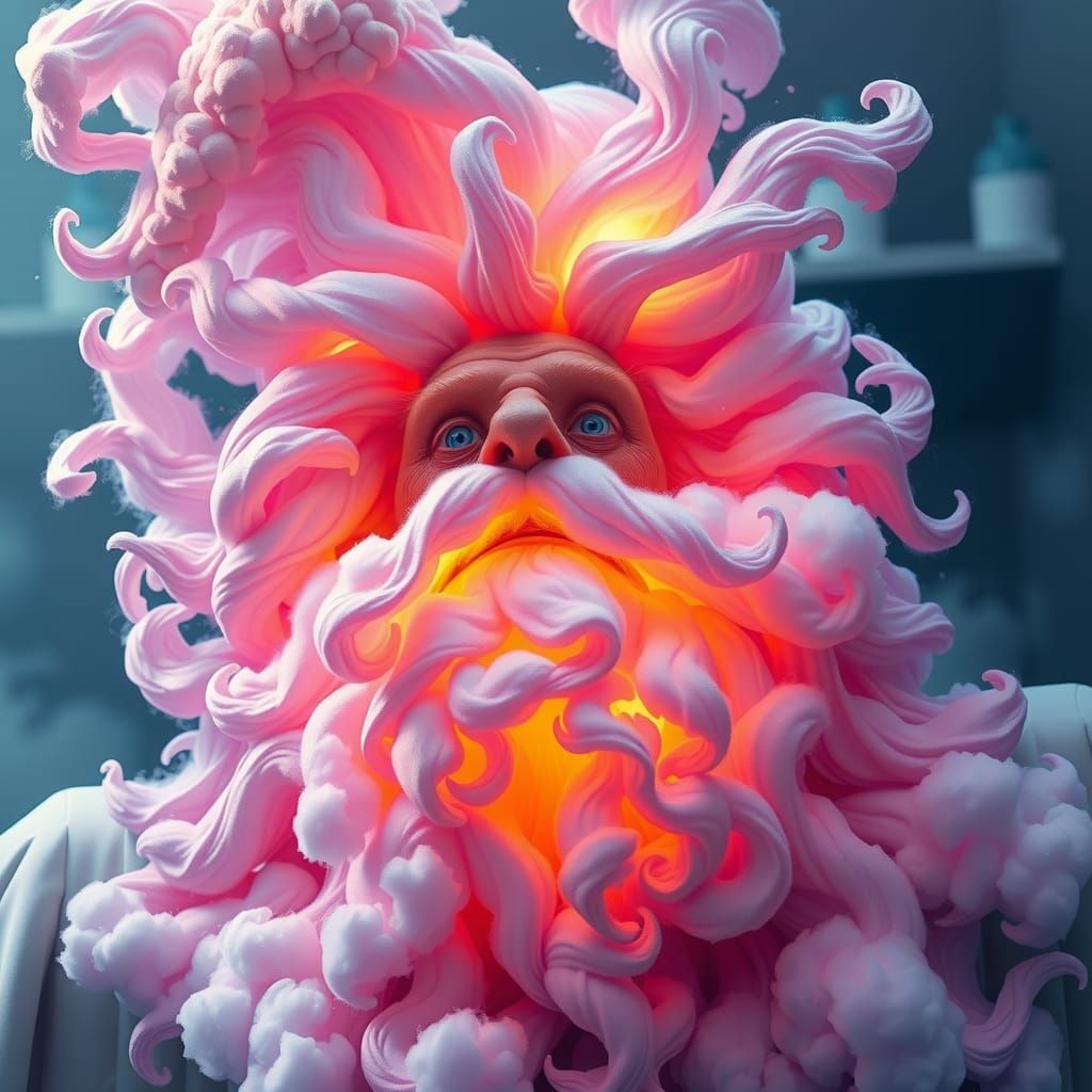 Majestic Character with Cotton Candy Beard