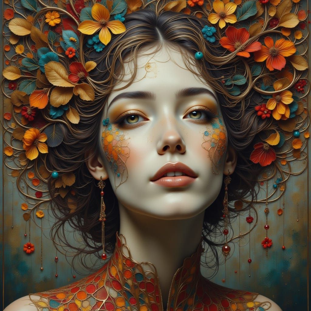 Smiling Woman with Blinking Eyes