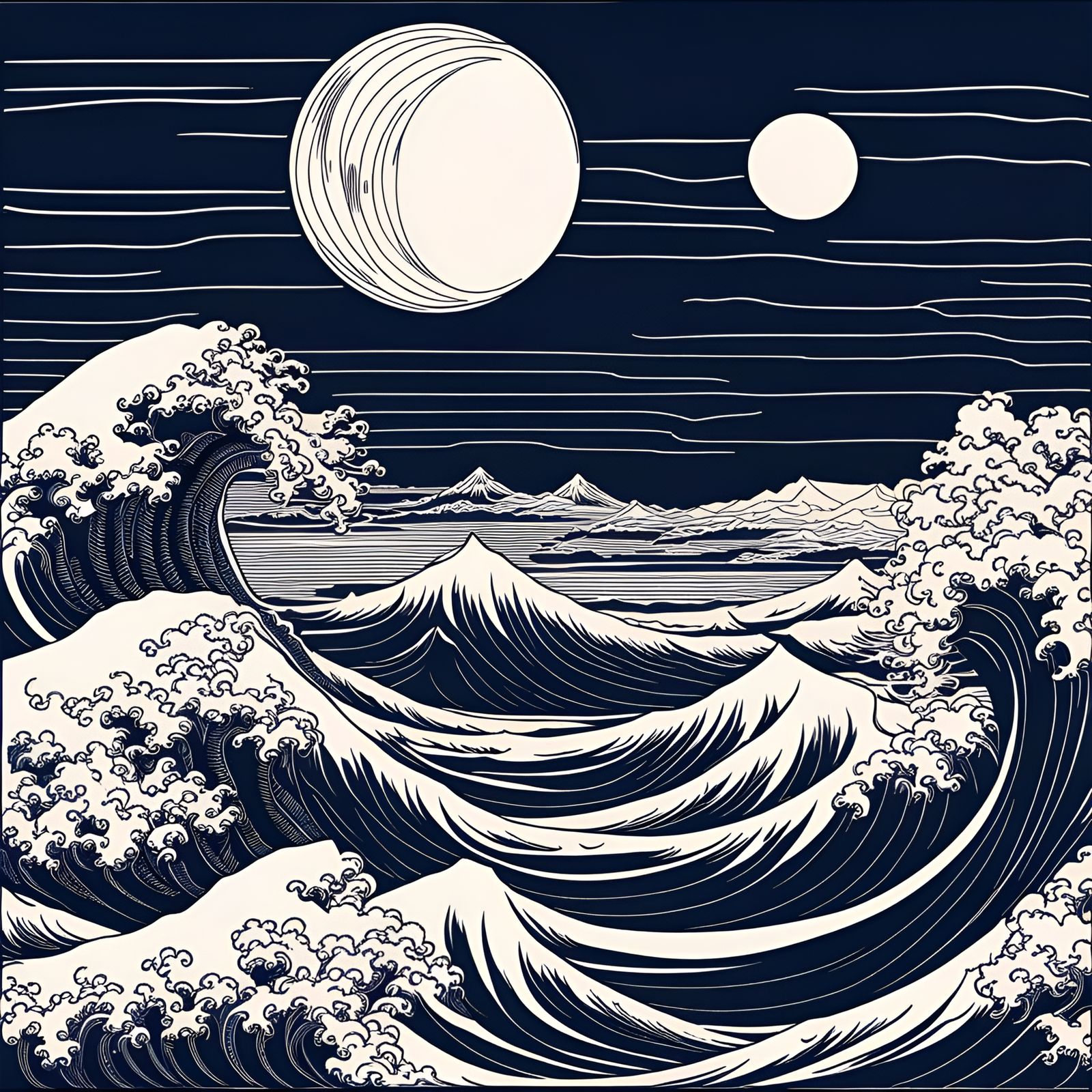 Japanese line drawing