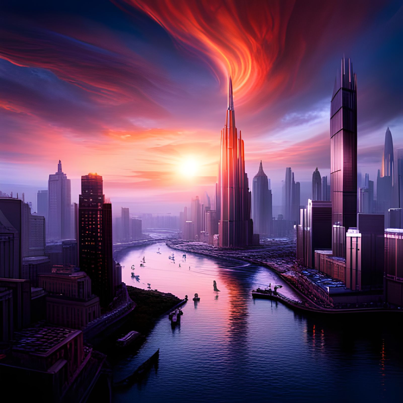 Celestial Galaxy with Star Clocks in Graffiti Art