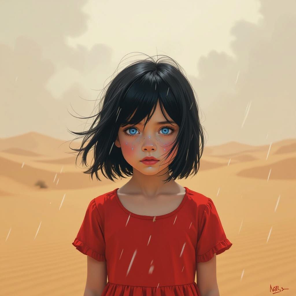 Girl in Sandstorm, Stalenhag Style