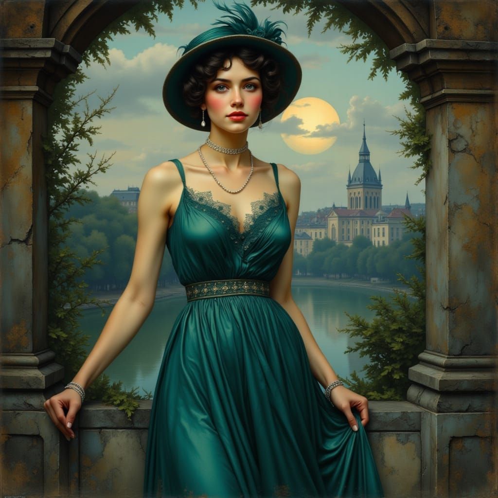 A fine view from the portico.