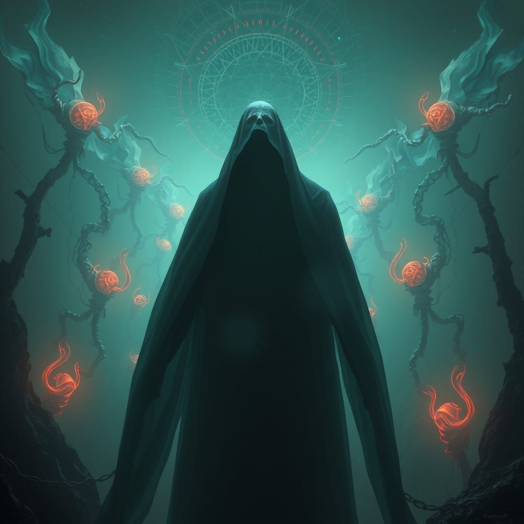 Surrealistic Angel on the Threshold, Guiding Spirits Beyond ...