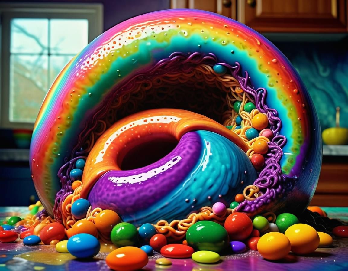 Gigantic Spaghetti Monster's Technicolor Yawn