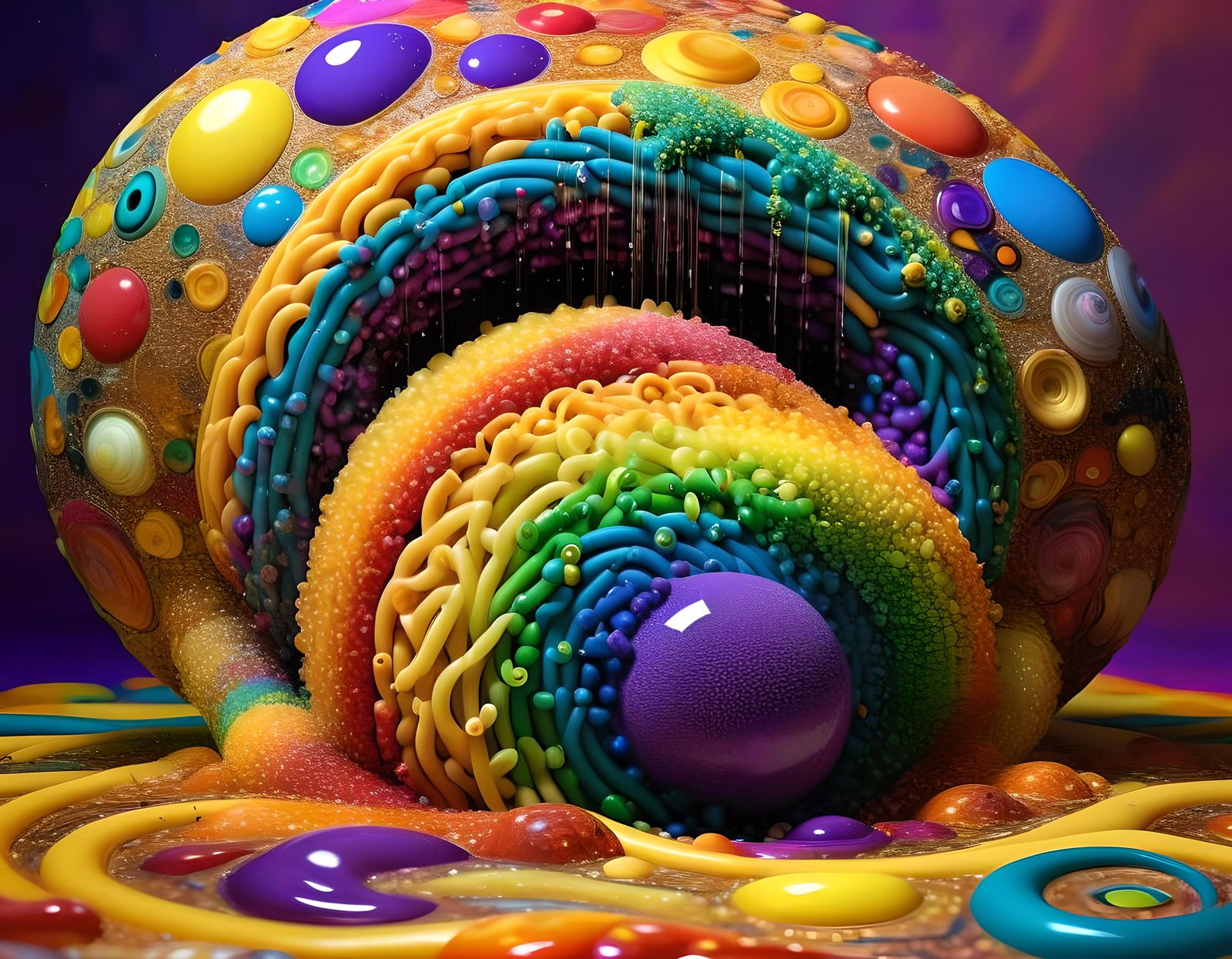 Comical Mess in Maximalist Oil Painting Style