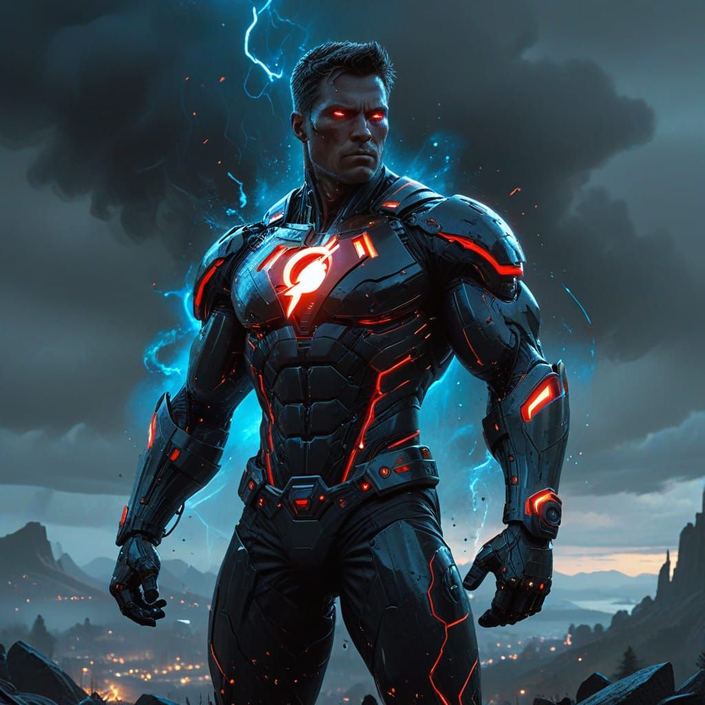 Futuristic Superhero Portrait