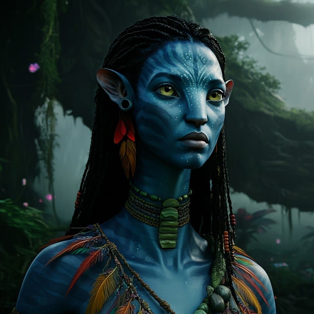 Brenda Song as a na'vi from Avatar.