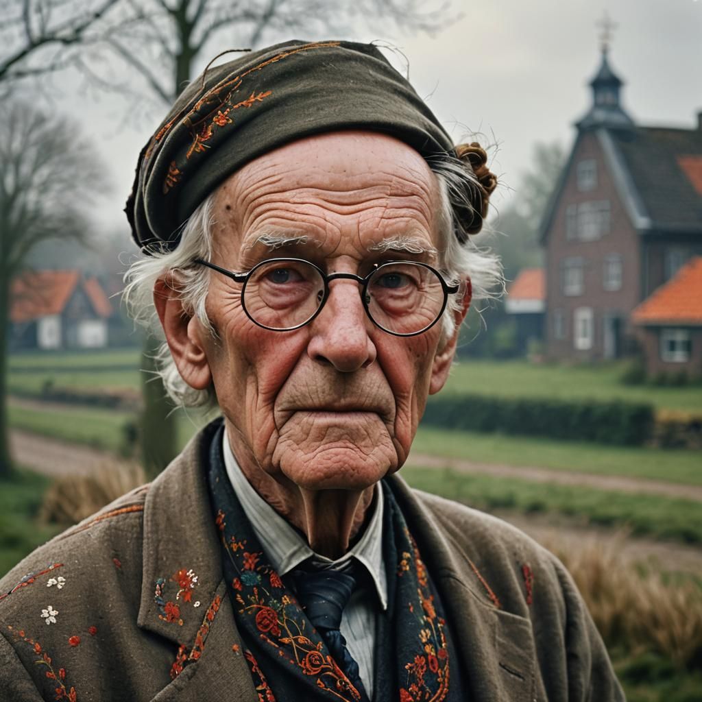 Dutch Realism Portrait of Elderly Man